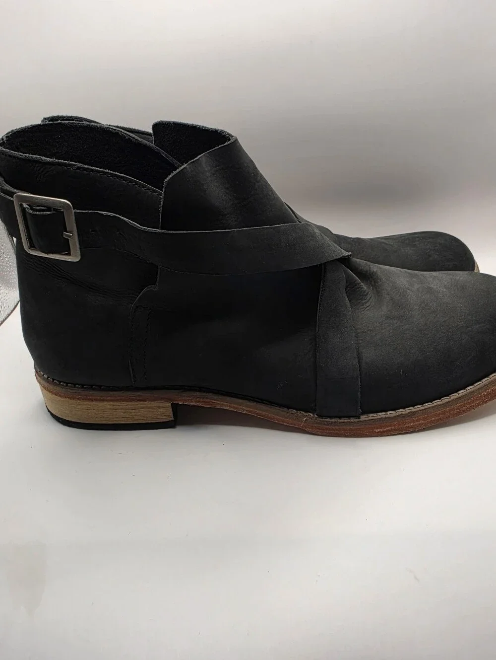 Free People Las Palmas Ankle Boot Black Nubuck EU 40 US 9.5‎ Crossstrap
